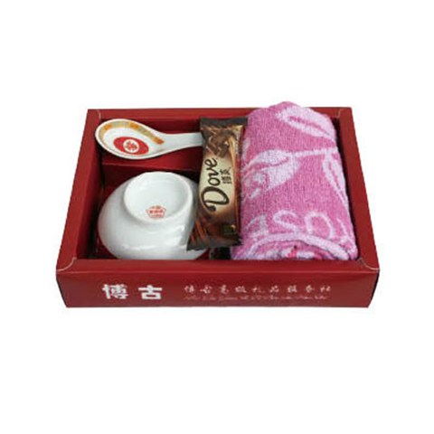 A06粉玫瑰花，小口碗，红精品套装